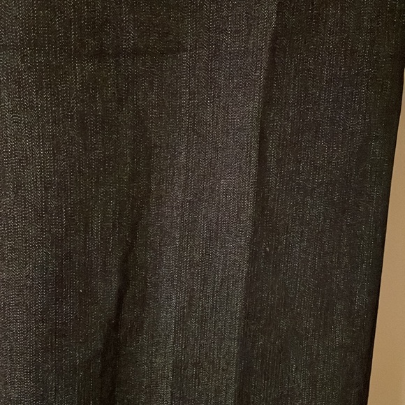 Fibers by Barbara Lesser Flat Front Straight Leg jean in dark wash. Size 10. EUC - Picture 3 of 6